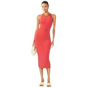 A.L.C. Marc Dress Guava Ribbed Midi Bodycon Stretch Knit Sleek XS